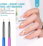 Dual-ended nail brush and dotting tool from Saviland set