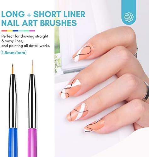 Dual-ended nail brush and dotting tool from Saviland set