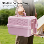 Rizzari heavy duty plastic puppy carrier for safe car travel