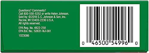 SC Johnson twenty-five percent DEET towelettes box side profile with warnings.