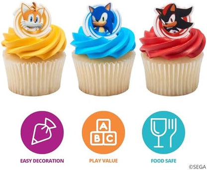 Close up of Sonic the Hedgehog character ring decoration