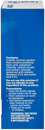 Compact 0.27 fluid ounce ReNu eye drop bottles for portable contact lens moisture and relief