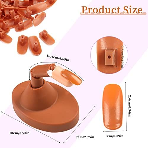 Four flexible BQAN training fingers for acrylic nails