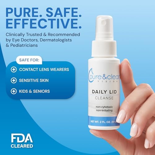 Close up of Pure & Clean Lid Prep Spray packaging showing ingredients and benefits.