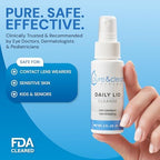 Close up of Pure & Clean Lid Prep Spray packaging showing ingredients and benefits.
