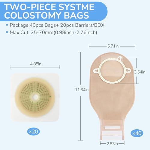 Tallatz drainable ostomy pouch close up view highlighting soft non woven fabric back lining