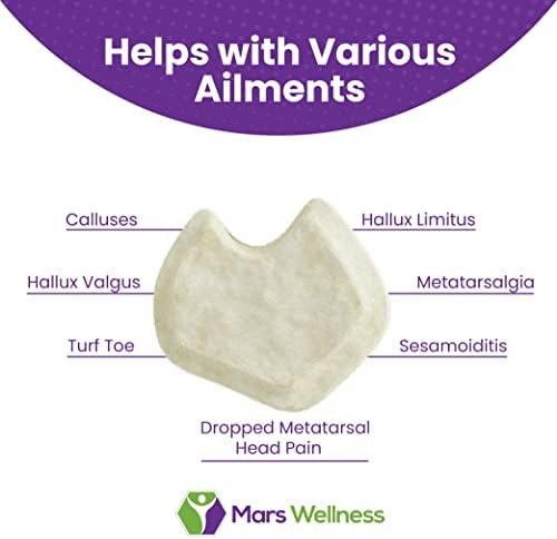 MARS Wellness foot pads for metatarsalgia and turf toe relief application.