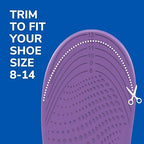 Authentic imported Dr. Scholl's foam insoles for muscle fatigue relief.