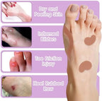 Different shapes of THSTOIC moleskin stickers for versatile application on feet and hands.
