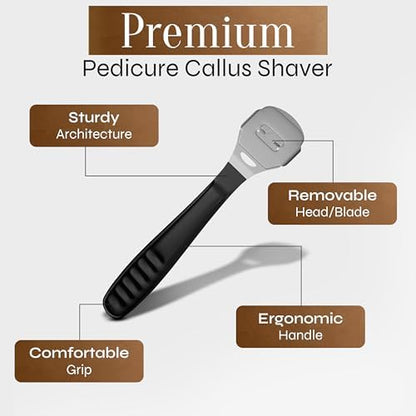 Complete Facón foot care kit with 50 platinum coated blades