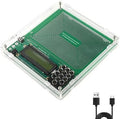 TKXEC Schumann Wave Earth Resonance Generator front view showing the green circuit board and digital LCD display screen.