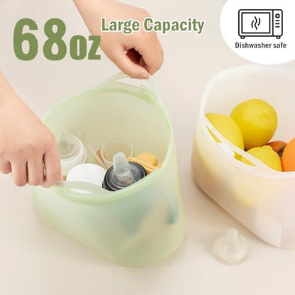 Side profile of sicyeast reusable silicone sterilizing pouch