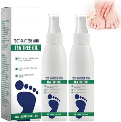Ginolmis Foot Sanitizer Spray front view 2 pack for odor control