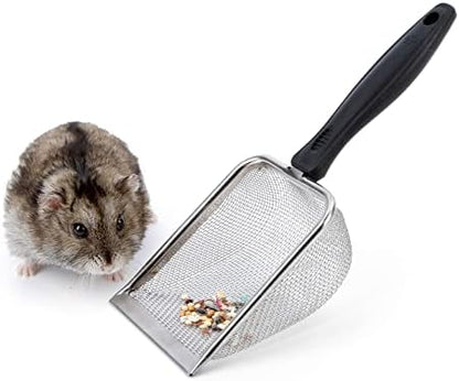Niteangel Hamster Sand Bath Scoop: - Stainless Steel Sand Substrate Shovel Fine Mesh Metal Sifter Scooper fits Small Animal sandbath Box (Small Scoop) - Image 2