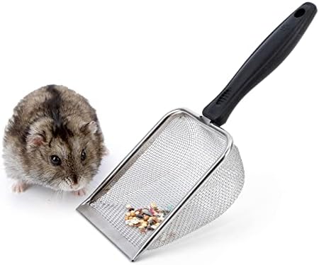 Niteangel Hamster Sand Bath Scoop: - Stainless Steel Sand Substrate Shovel Fine Mesh Metal Sifter Scooper fits Small Animal sandbath Box (Small Scoop) - Image 2