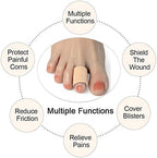 Toe tube protector applied to a middle toe for corn and callus prevention