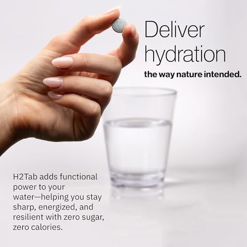H2TAB 12 PPM molecular hydrogen water drinking tablets nutrition facts label view