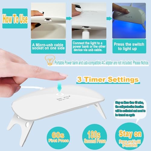 Kepma UV LED portable curing light for travel