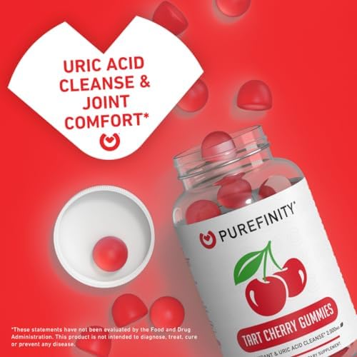 Purefinity Tart Cherry Gummies nutritional supplement facts label