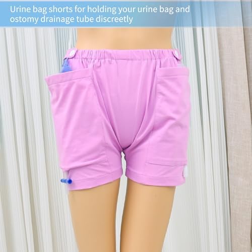 Close up of internal pocket in ZXYAHBKL nephrostomy drainage bag trousers