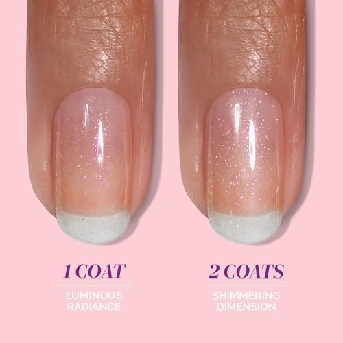 Natural glossy look applied on clean bare nails