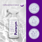 Puracyn hypochlorous-based wound care spray bottle showing directions and ingredients.