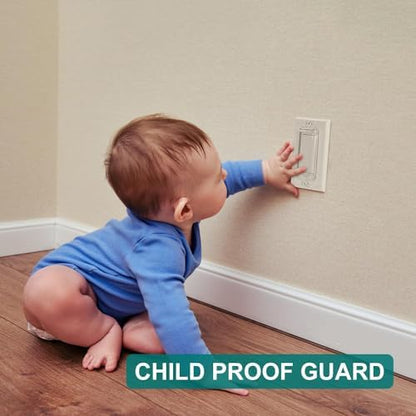 Clear acrylic light switch guard pack of two for home safety