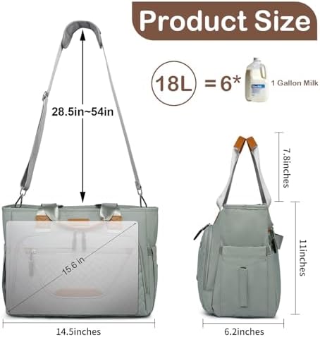 Fhelad multi-functional diaper bag displayed with stroller hooks