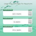 Close up view of the activated carbon inside pewyoke aquarium filter cartridge