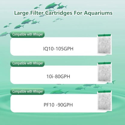 Close up view of the activated carbon inside pewyoke aquarium filter cartridge