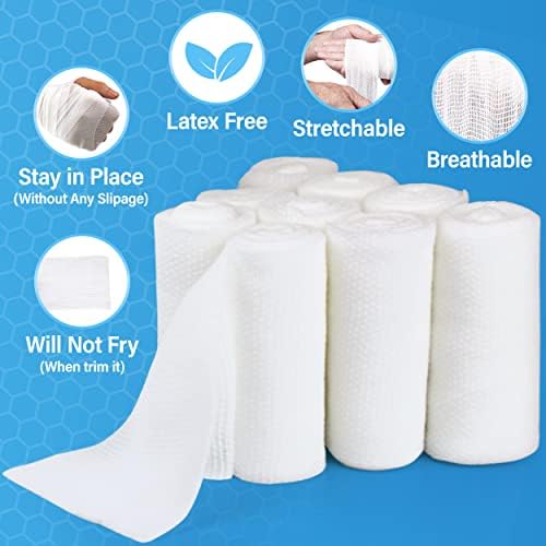 Medical grade stretchable conforming wound dressing wrap close up texture