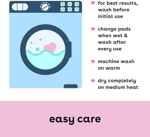 Bamboobies Nursing Pads, Ultra-Soft Velour, Reusable, Washable & Leak-Proof, 6 Ultra-Thin and 2 Overnight Pads for Breastfeeding - Image 7