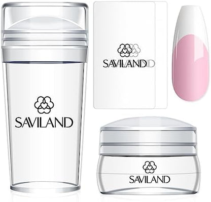 Saviland French Tip Nail Stamp 4 piece kit front view