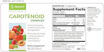 NeoLife Carotenoid Complex 90 softgel dietary supplement