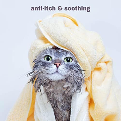 Allergy safe deodorizing liquid cat shampoo for soft shiny coat