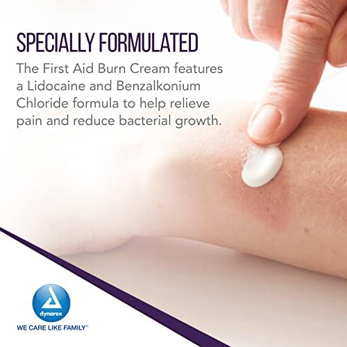 Dynarex antiseptic cream ingredients label featuring Benzalkonium Chloride and Lidocaine.