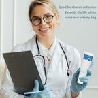 Colostomy bag filler paste tube showing texture details for secure appliance adhesion and seal