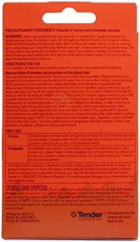Ben's fragrance free insect repellent wipes individually wrapped packets inside the box