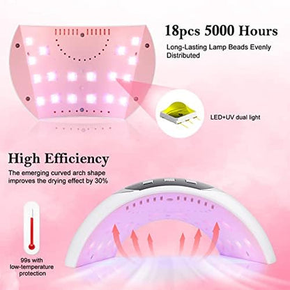 Top view of Wisdompark 54W UV light for nails