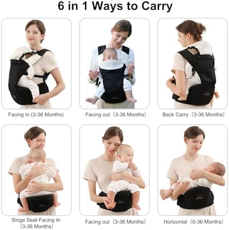 Ergonomic Bebamour carrier featuring breathable mesh fabric
