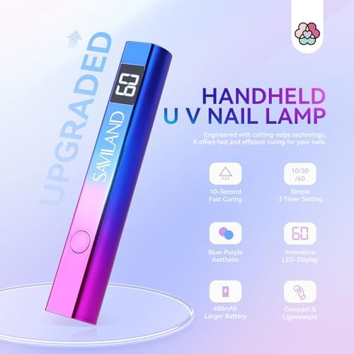 Blue-purple gradient Saviland 12W LED nail lamp