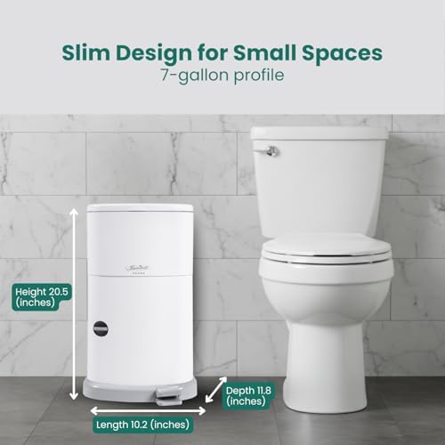 Janibell Akord Slim Adult Diaper Pail open front cabinet