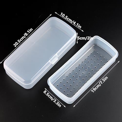 Transparent sterilization tray for manicure tools with lid