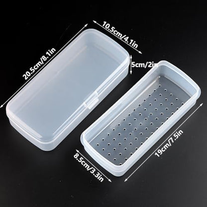 Transparent sterilization tray for manicure tools with lid