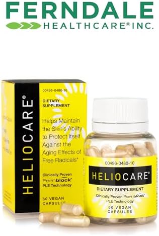Heliocare 240mg vegetable capsules nutrition and ingredient label