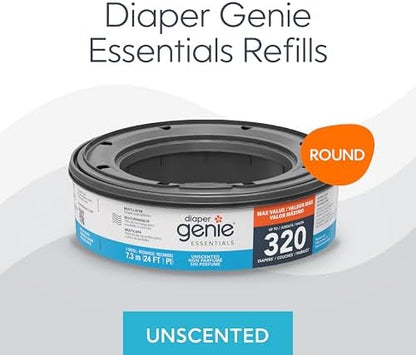 Close up view of the multi layer continuous film texture of the diaper pail refill bags