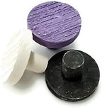 Oceans Wonders purple coral mounting plugs lined up for reef aquariums