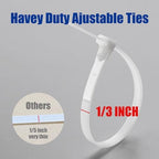 Self adhesive anti tip strap mounted on a white wall surface closeup