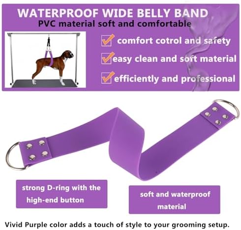 Pet dog grooming belly support band for bathing