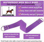 Pet dog grooming belly support band for bathing
